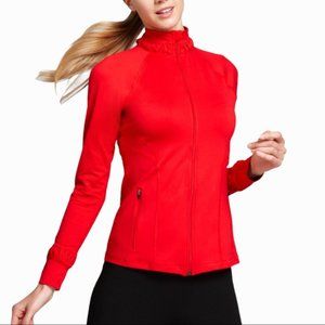 Bright red Spanx brand jacket.